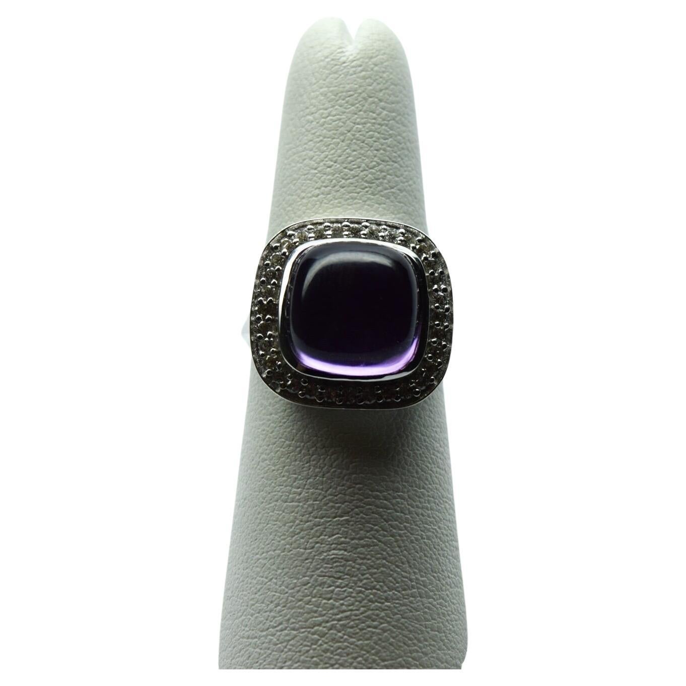 Amethyst-Diamant-Ring-Cocktail 14KT Gold