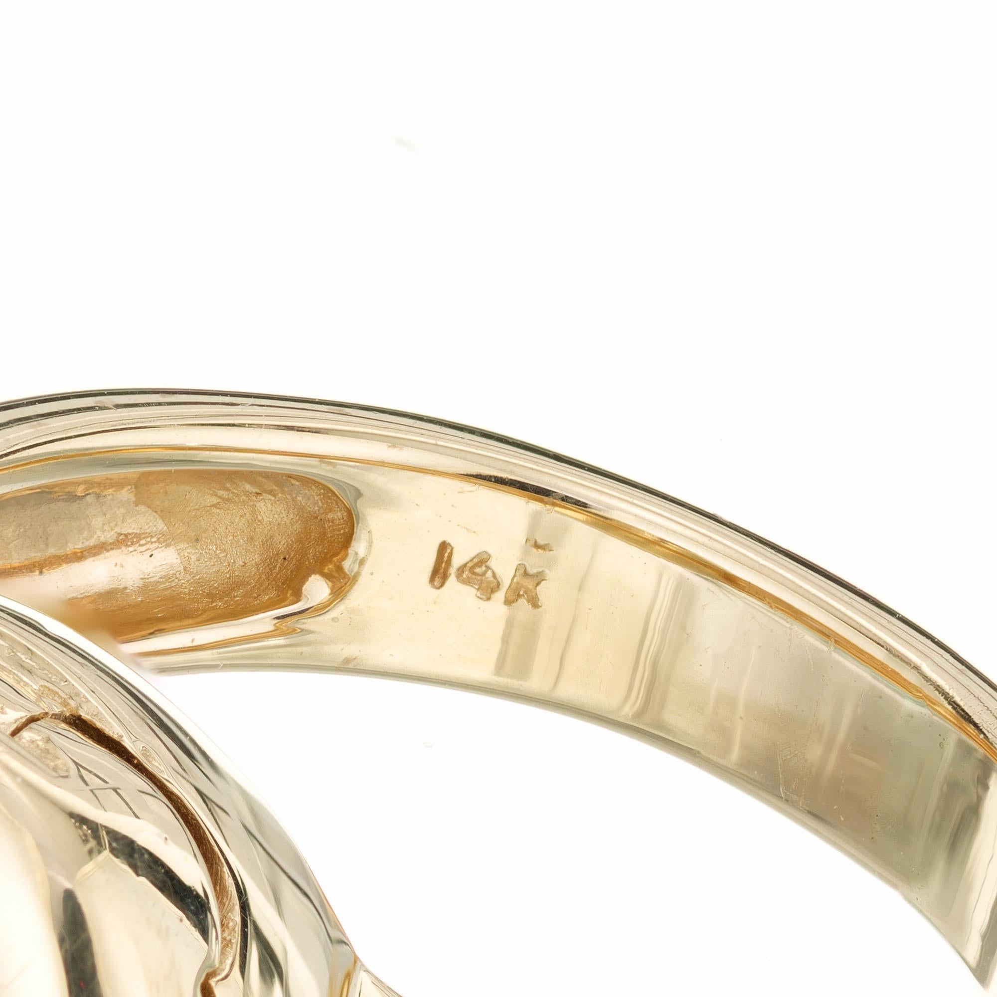 Bague en or jaune avec améthyste et diamants en vente 2