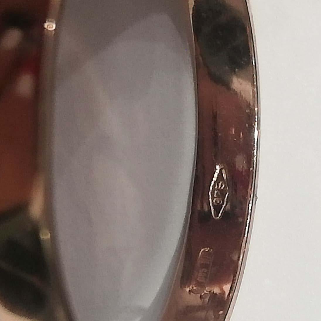 Women's Amethyst, Diamonds, Rose Gold and Silver Fly Shape Ring.