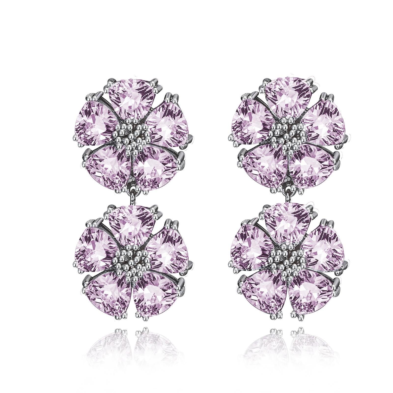 Designed in NYC

.925 Sterling Silver 2 x 20 mm Amethyst Double Blossom Stone Earrings. Double the beauty with double blossom with stone 3D earrings for show-stopping day or night looks. Double blossom stone earrings: 

    Sterling silver 
   
