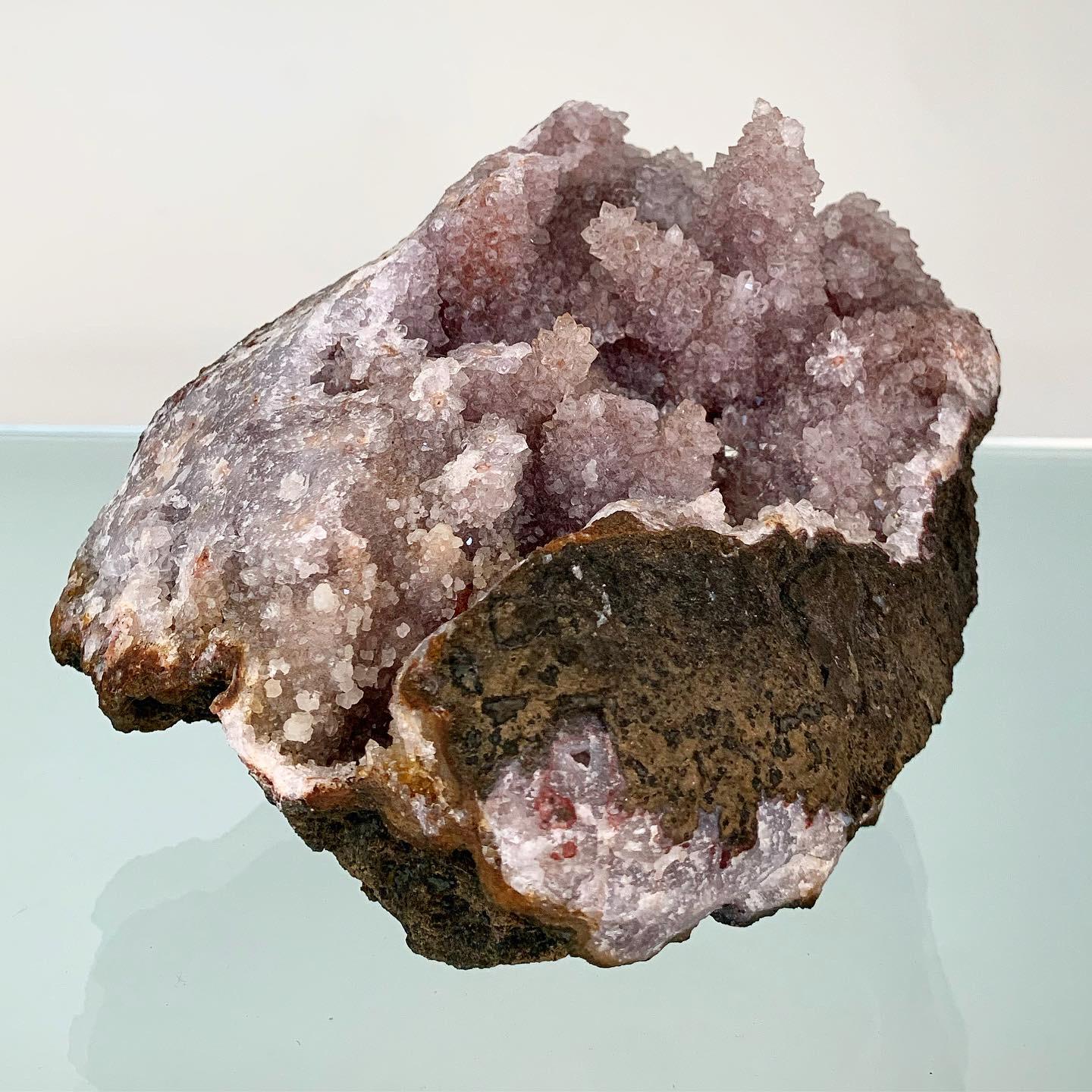 Rock Crystal Amethyst Druze Geode Rock Formation For Sale
