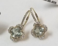 Amethyst earrings 14k yellow gold