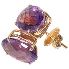 Amethyst Earrings in 14 Karat