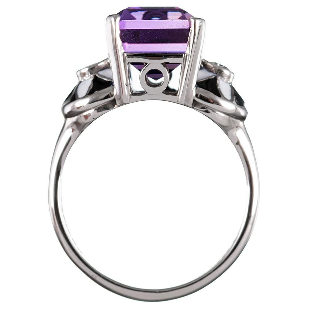 Masriera  Amethyst, Enamel and Diamond Ring 1