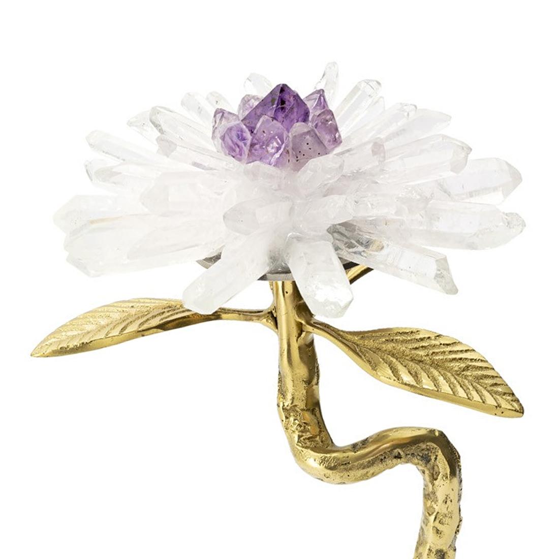 Italian Amethyst Flower I Sculpture For Sale