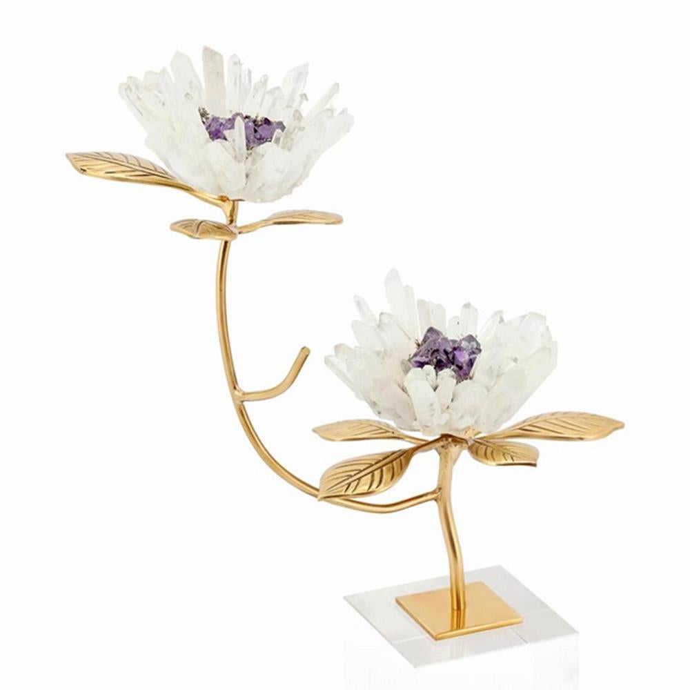 Italian Amethyst Flower II Sculpture For Sale