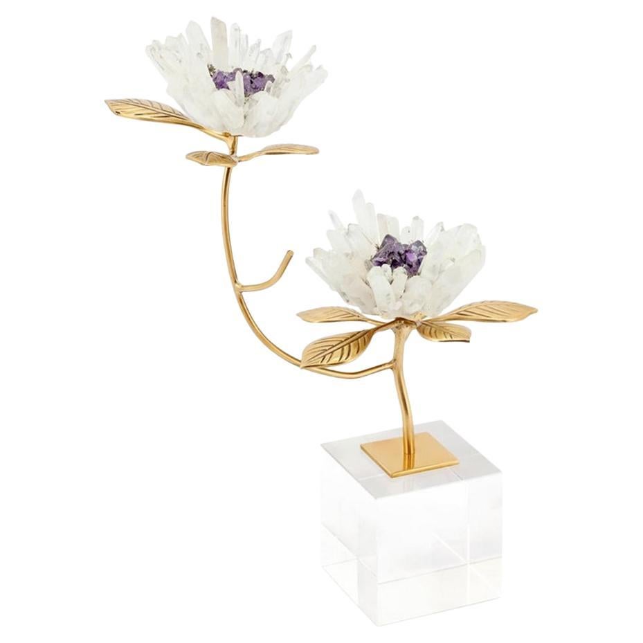 Amethyst Flower II Sculpture For Sale