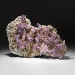 Cristalli di ametista minerale su una formazione parallela da Veracruz, Messico