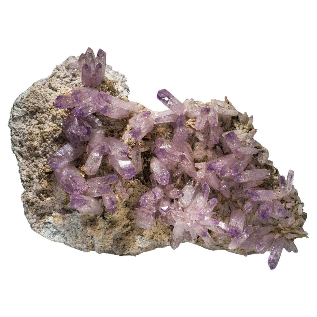 Amethyst Crystals Mineral on a Parallel Formation from Veracruz, Mexico