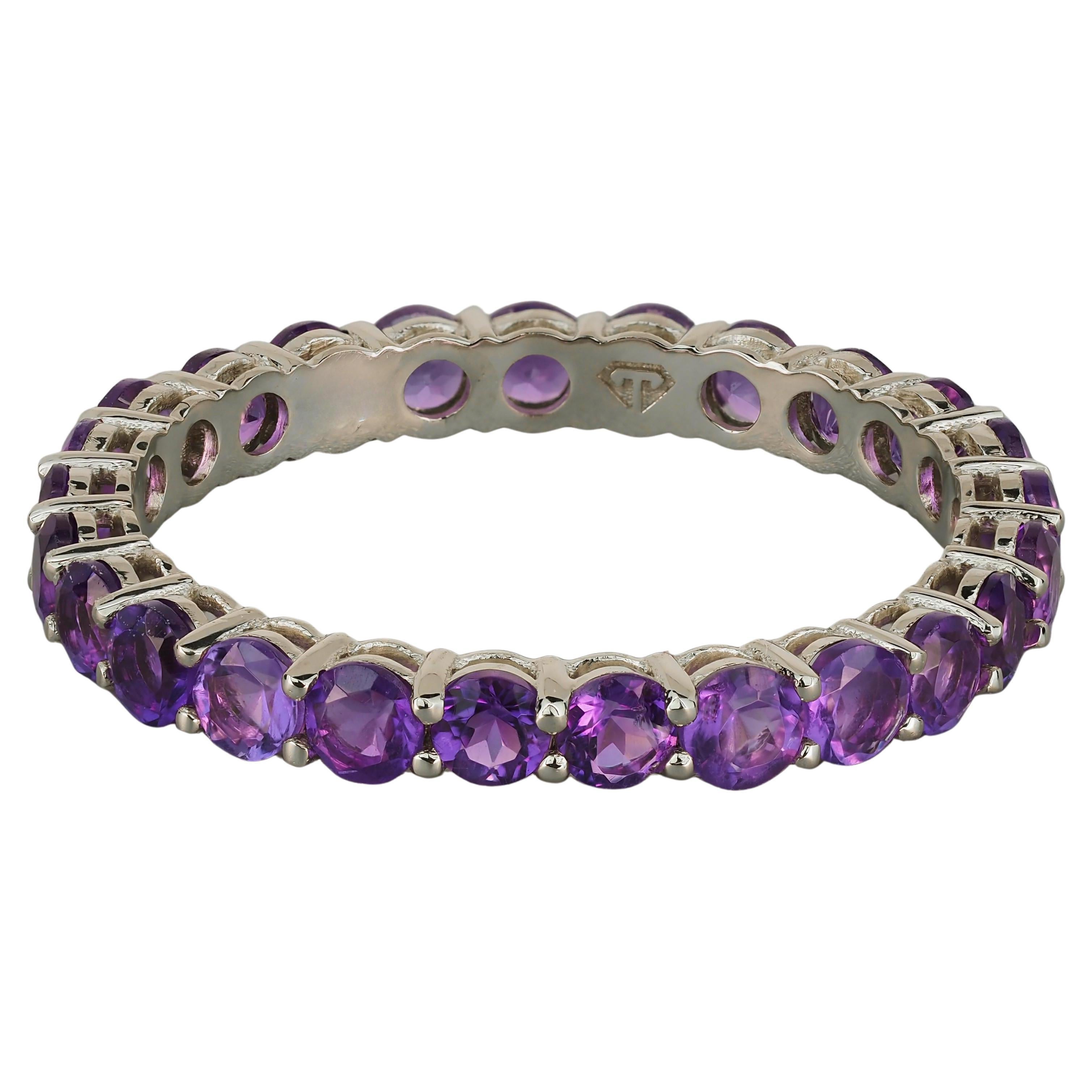 Amethyst Full Eternity Ring Band