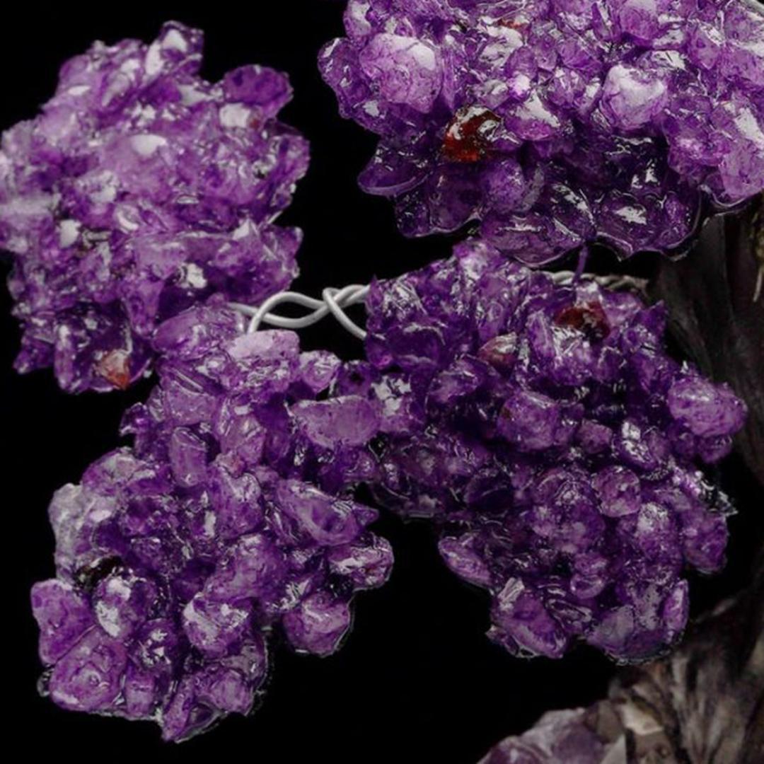 Amethyst Gem Tree on Amethyst Cluster Base For Sale 2