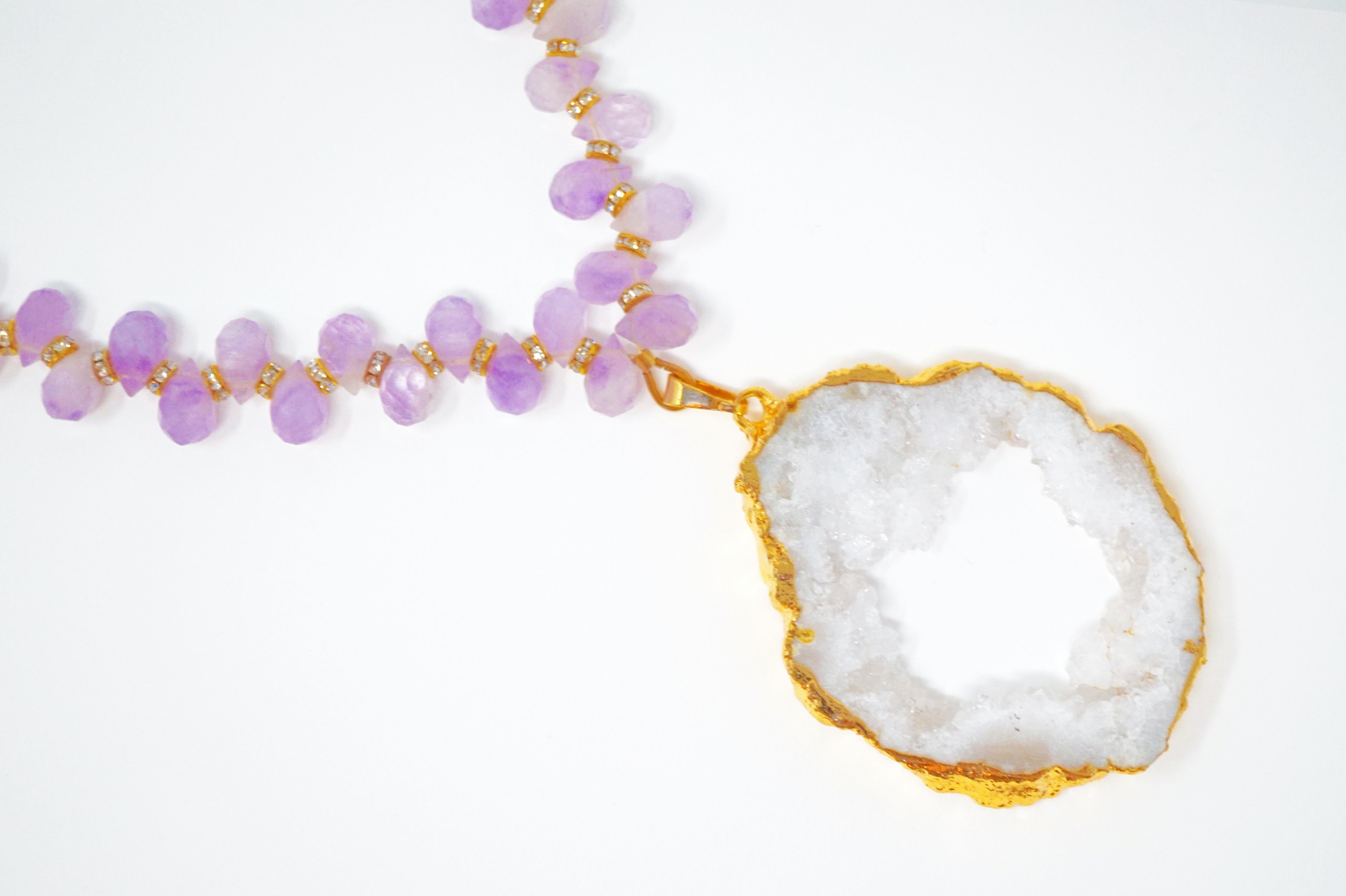 amethyst gemstone necklaces