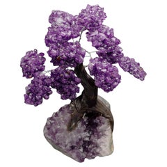 Amethyst Edelstein Baum auf Amethyst Cluster Basis