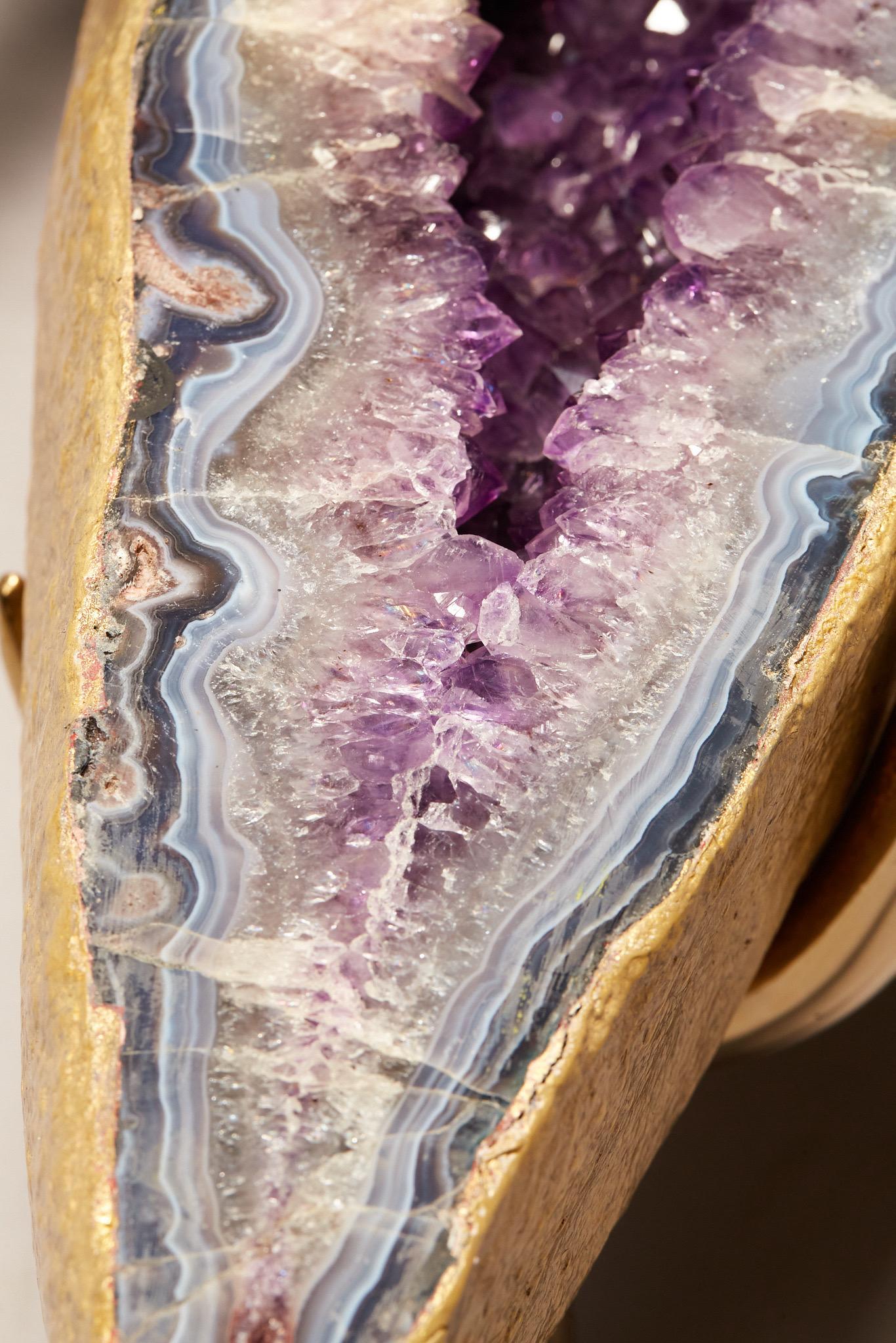 Amethyst Geode Butterfly Coffee Table For Sale 5
