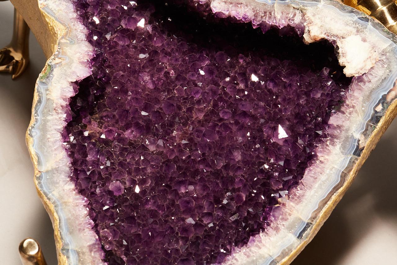 Amethyst Geode Butterfly Coffee Table For Sale 6