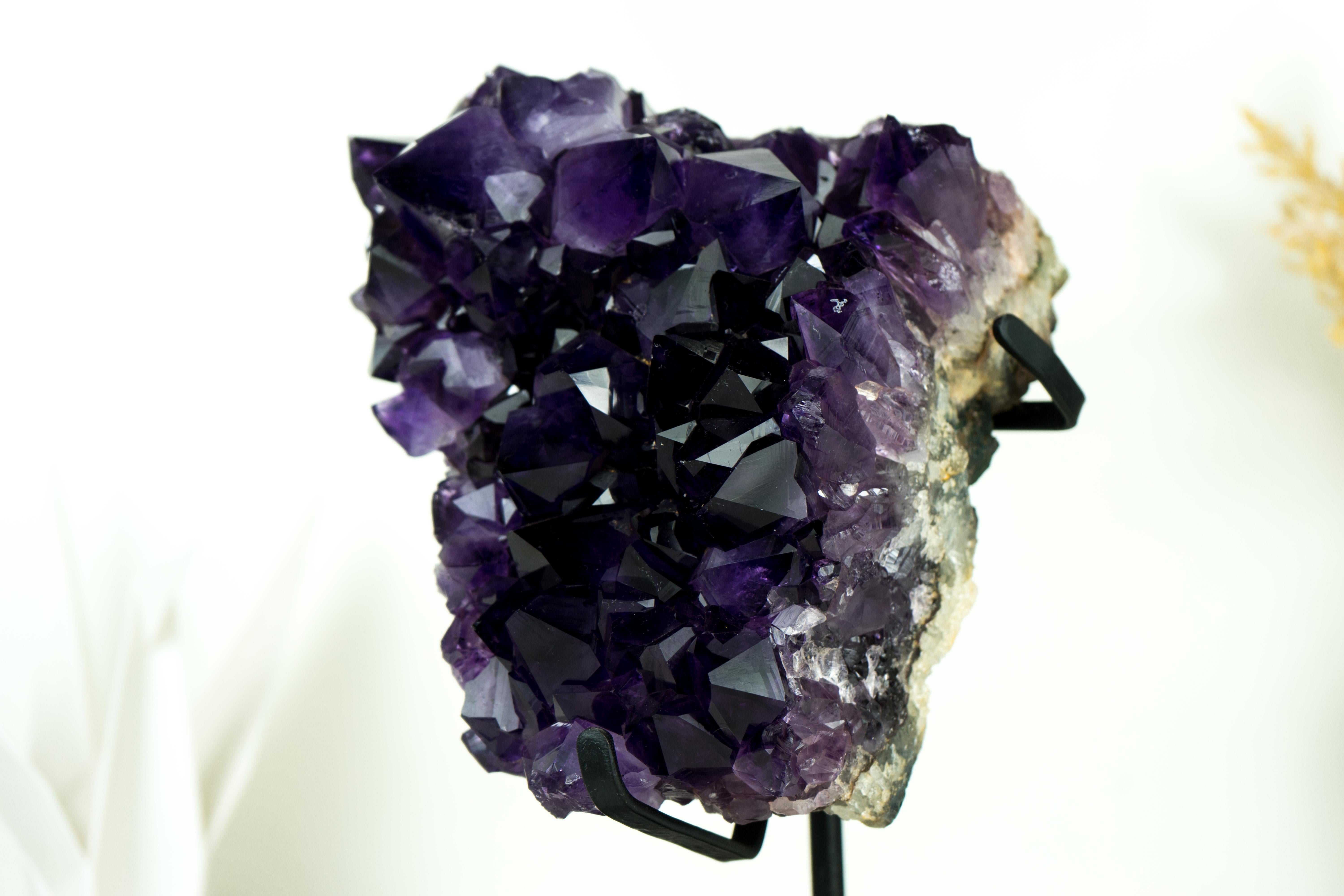 Amethyst Geode Cluster with AAA-Quality Dark, Saturated Purple Amethyst Druzy  For Sale 9