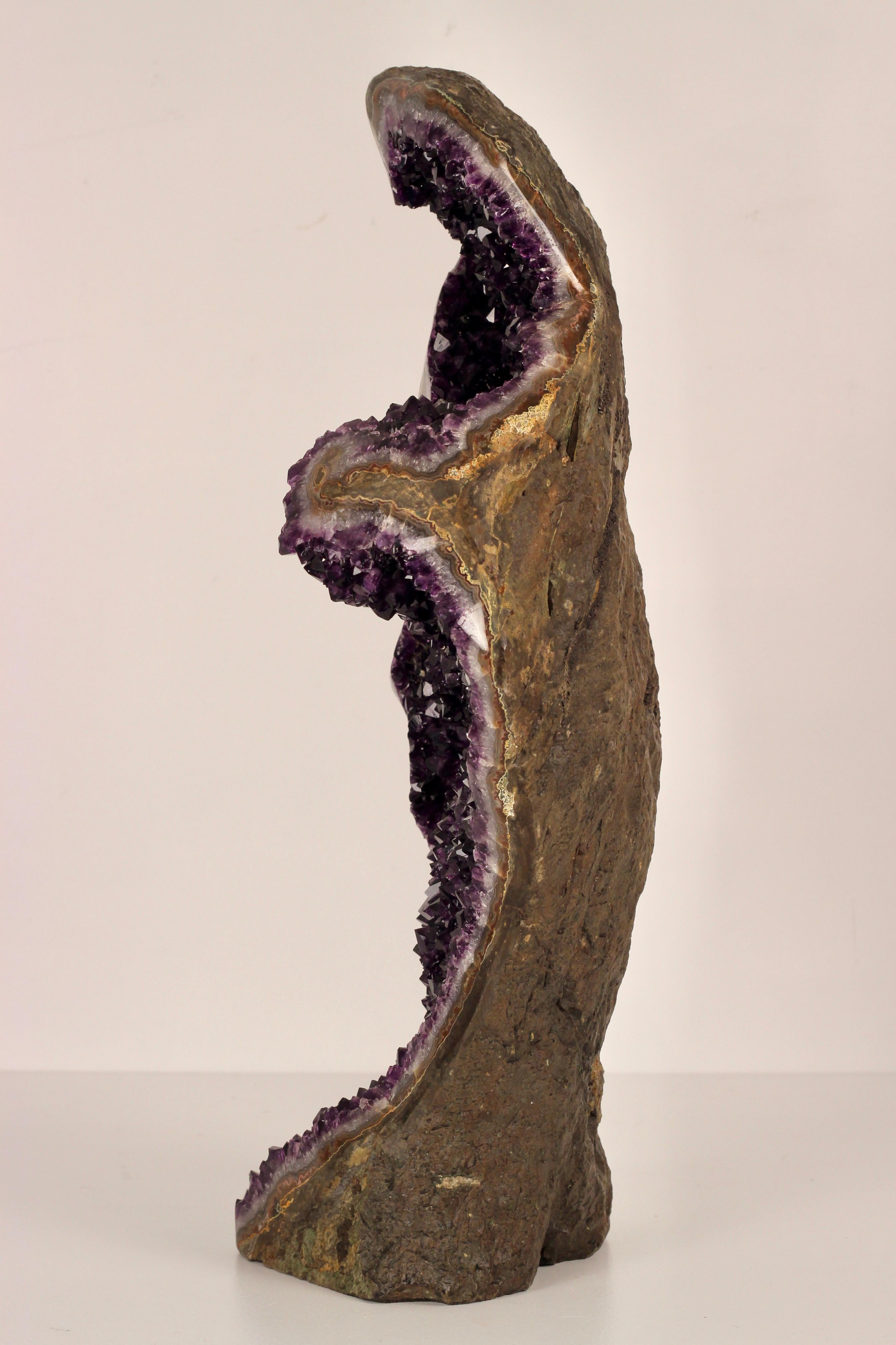 Amethyst-Geode-Skulptur in Edelsteinform, Uruguay im Angebot 7