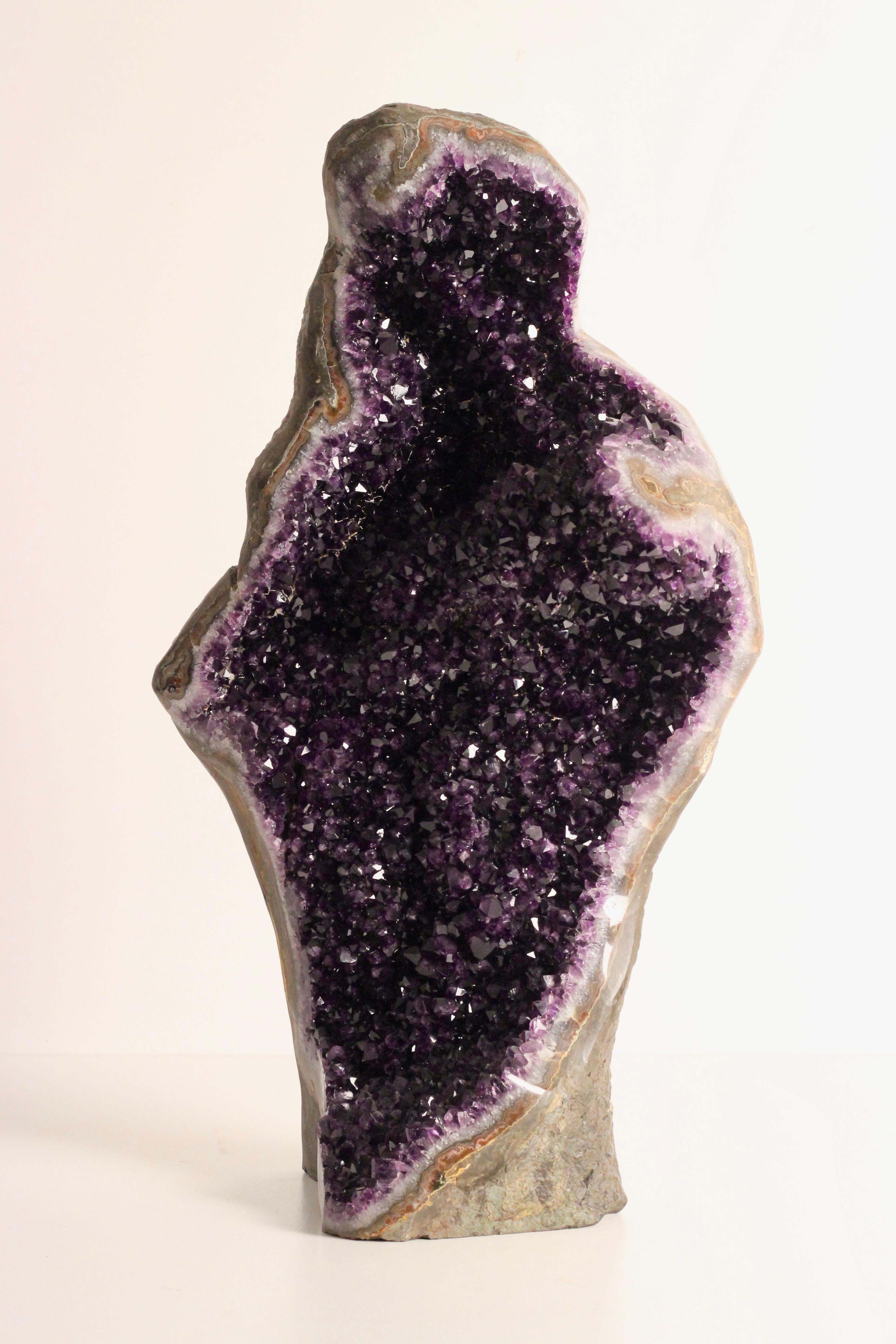 18th Century and Earlier Gem Grade Amethyst Geode Sculpture, Uruguay For Sale