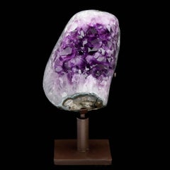 Amethyst on Swiveling Metal Stand