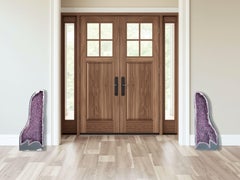 Amethyst Crystal Geode Pair, Decorative Sculpture, Brazil