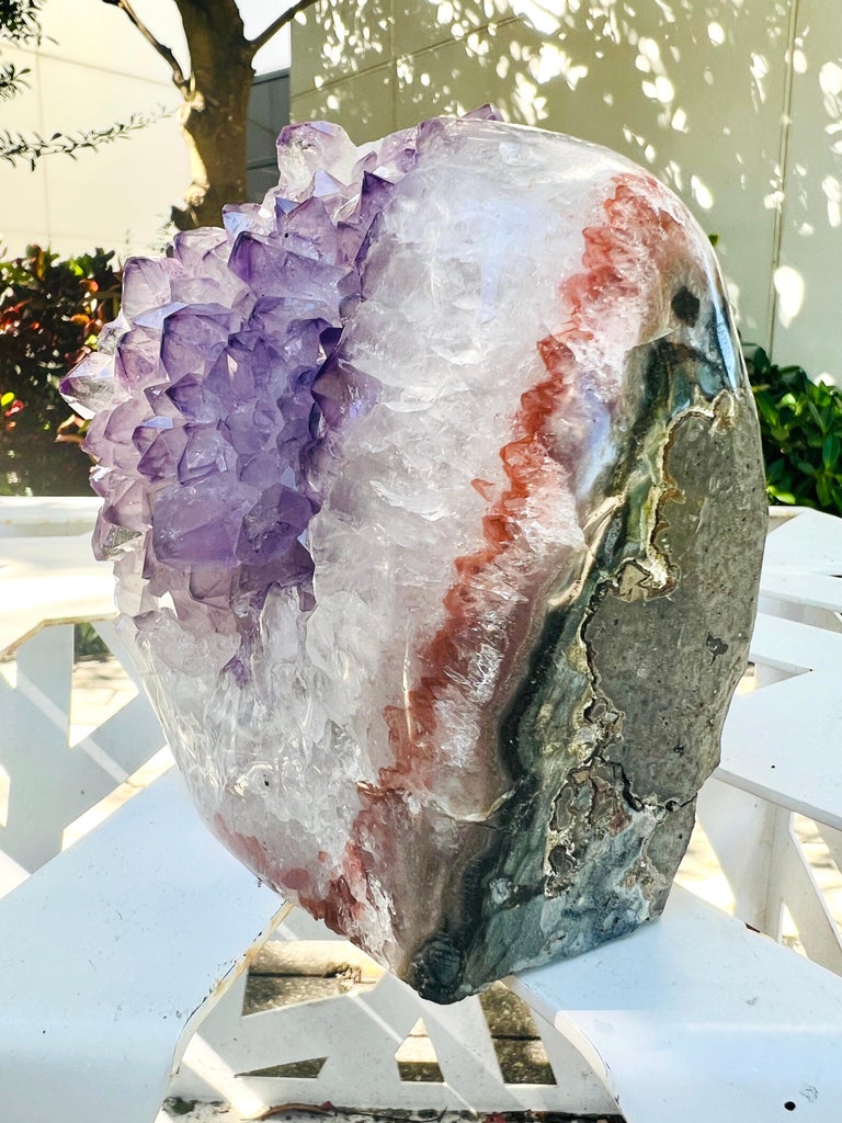 Amethyst Geode Surrounded by Quartz Crystal and Agate 2