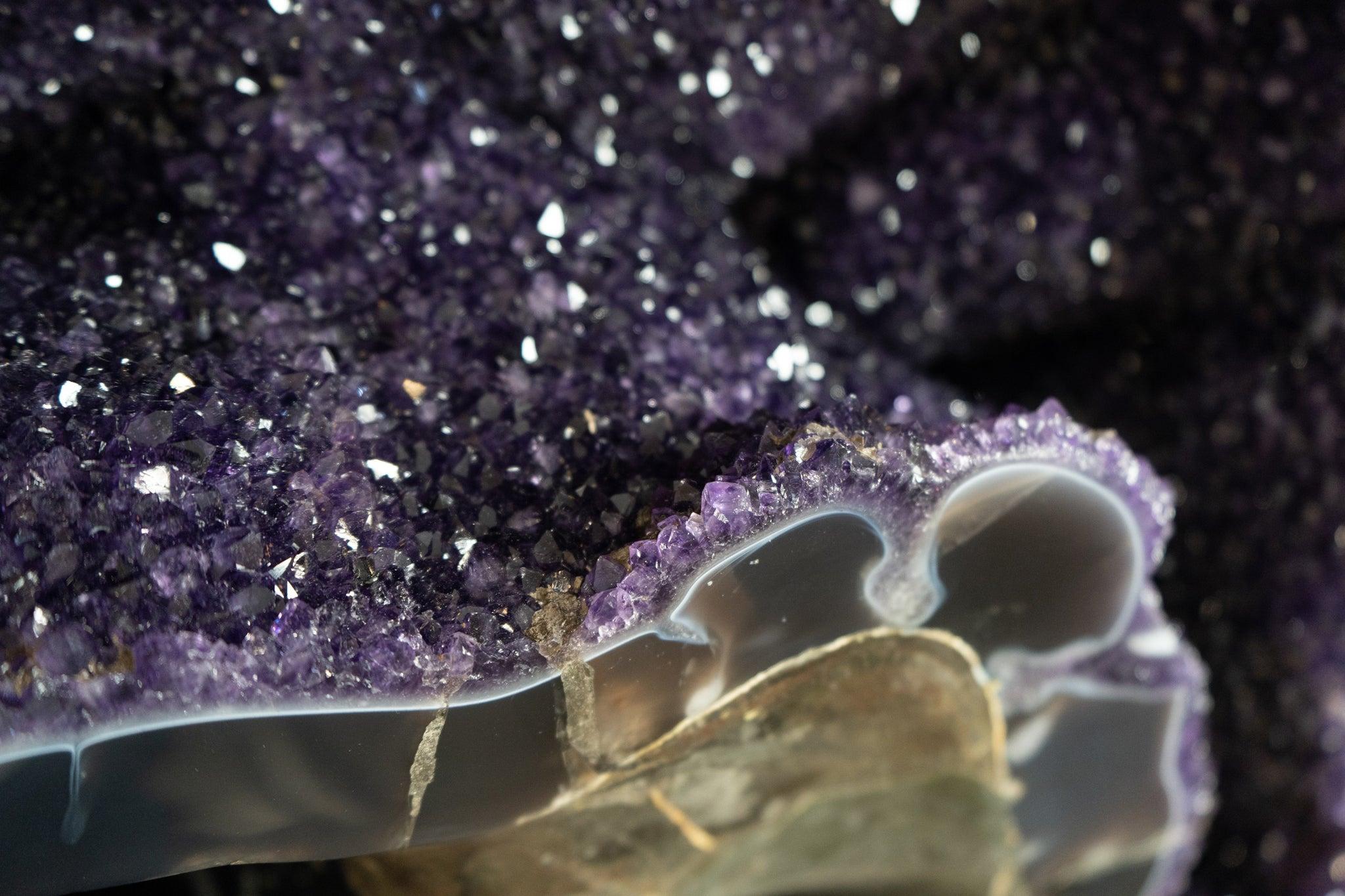 Amethyst Geode with Agate Sides For Sale 2