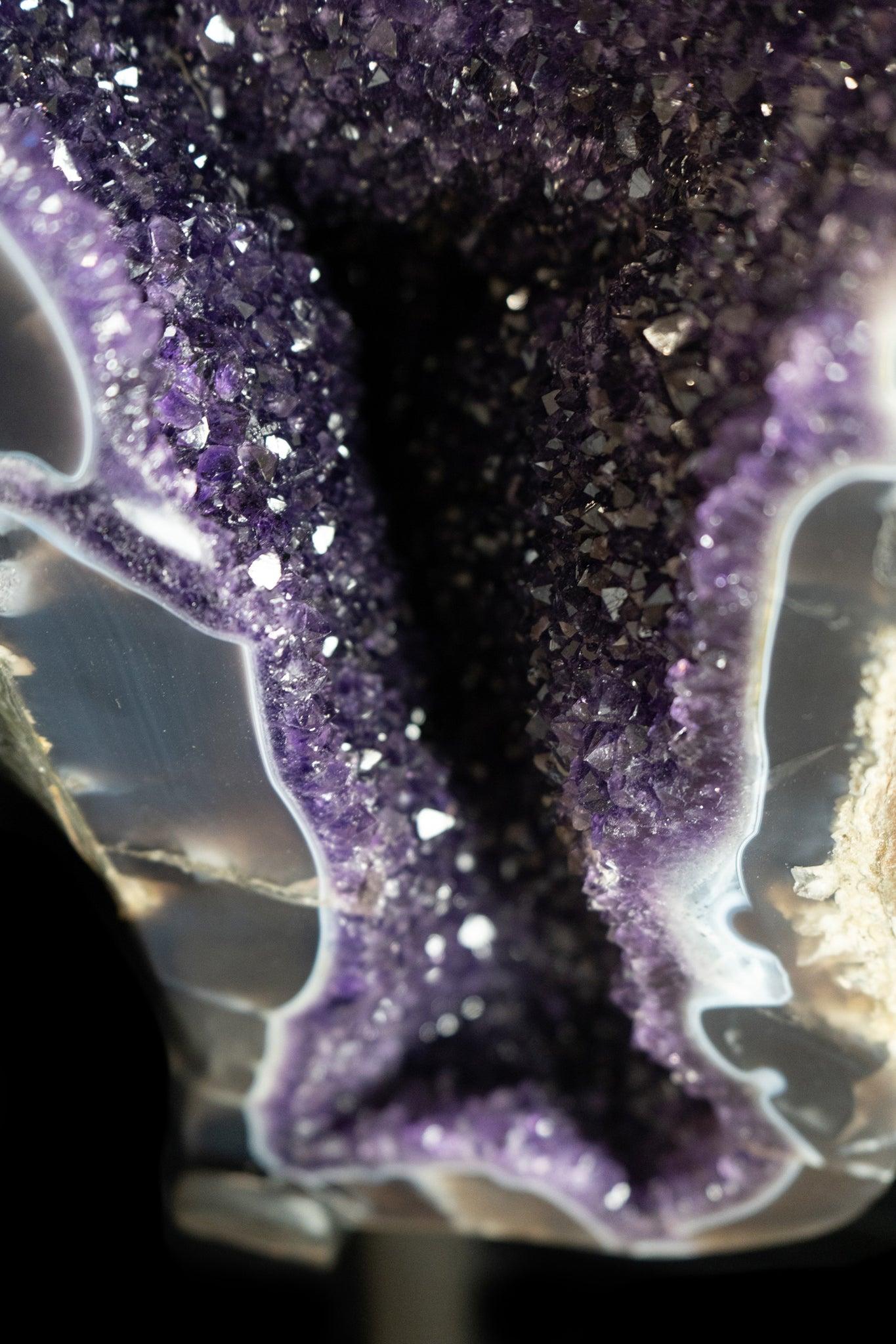 Amethyst Geode with Agate Sides For Sale 3