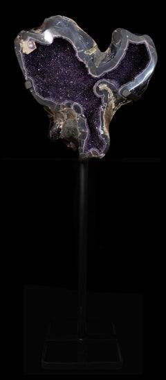 Amethyst Geode with Agate Sides