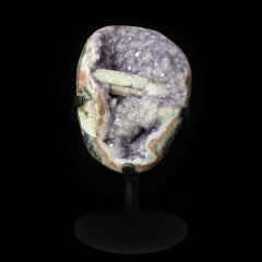 Amethyst Geode with Calcite Bar