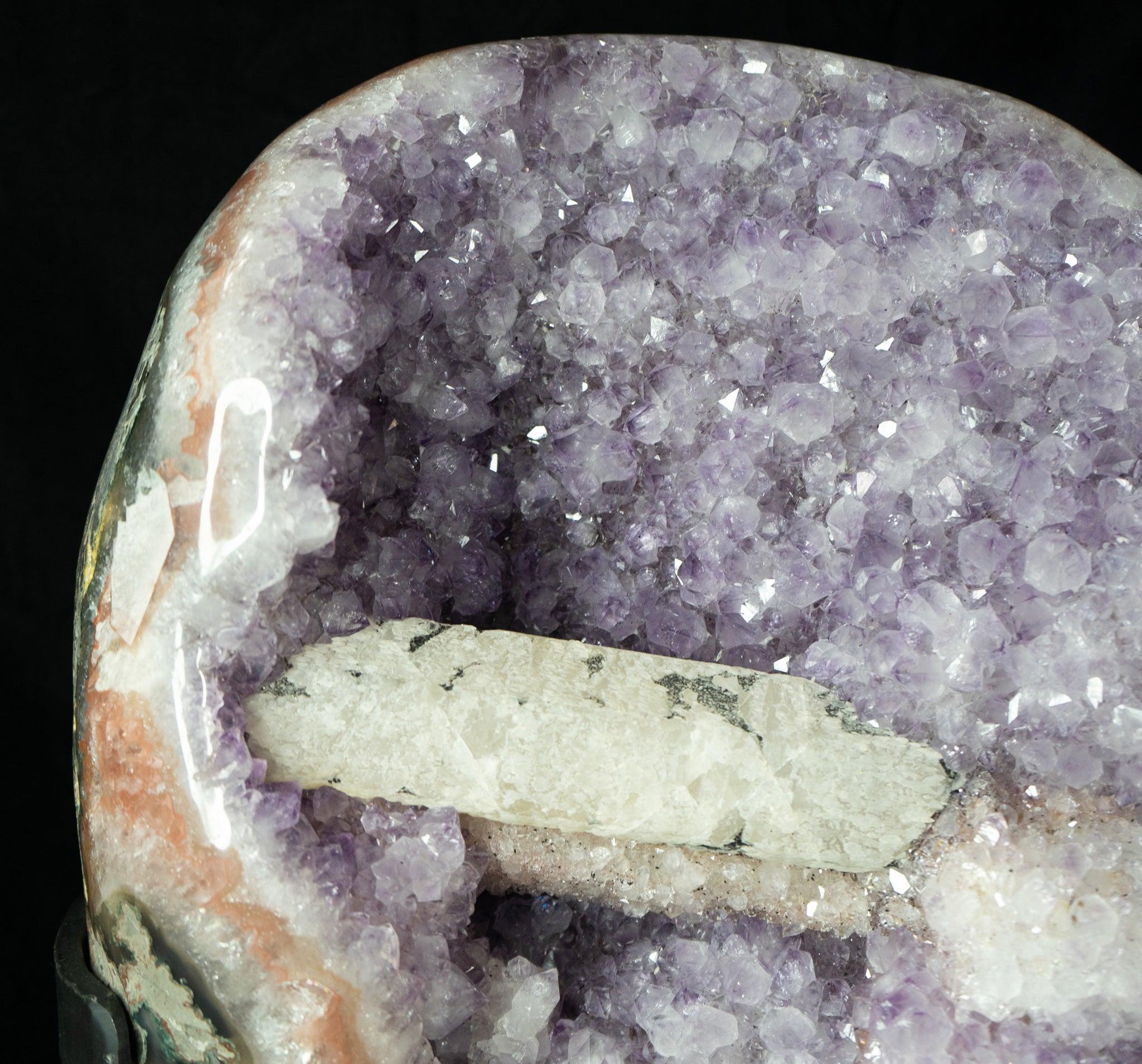 Other Amethyst Geode with Calcite Bar For Sale
