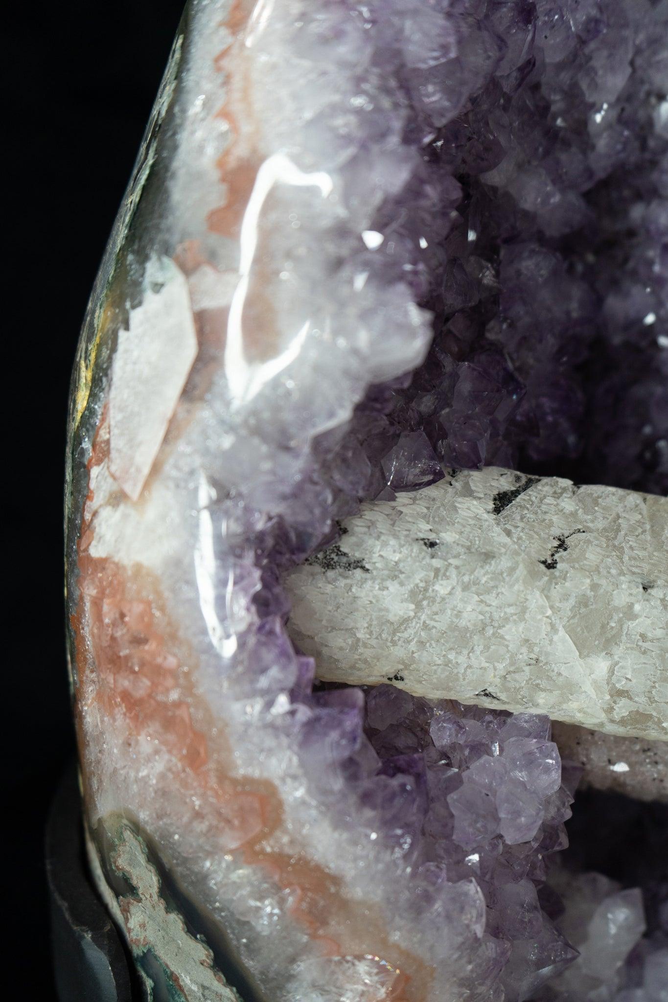 Other Amethyst Geode with Calcite Bar For Sale
