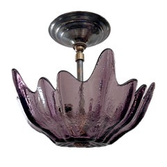 Amethyst Glass Light Fixture