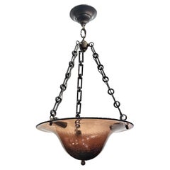 Used Amethyst Glass Light Fixture