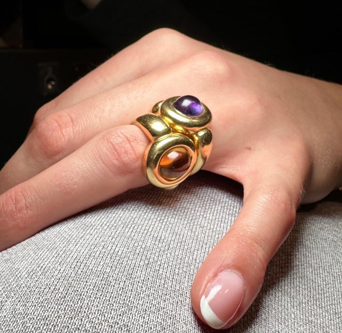 A gorgeous French Amethyst ring made from 18k Gold. 