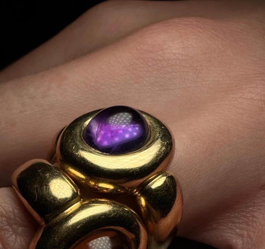 Amethyst Gold Ring In Fair Condition For Sale In London, GB