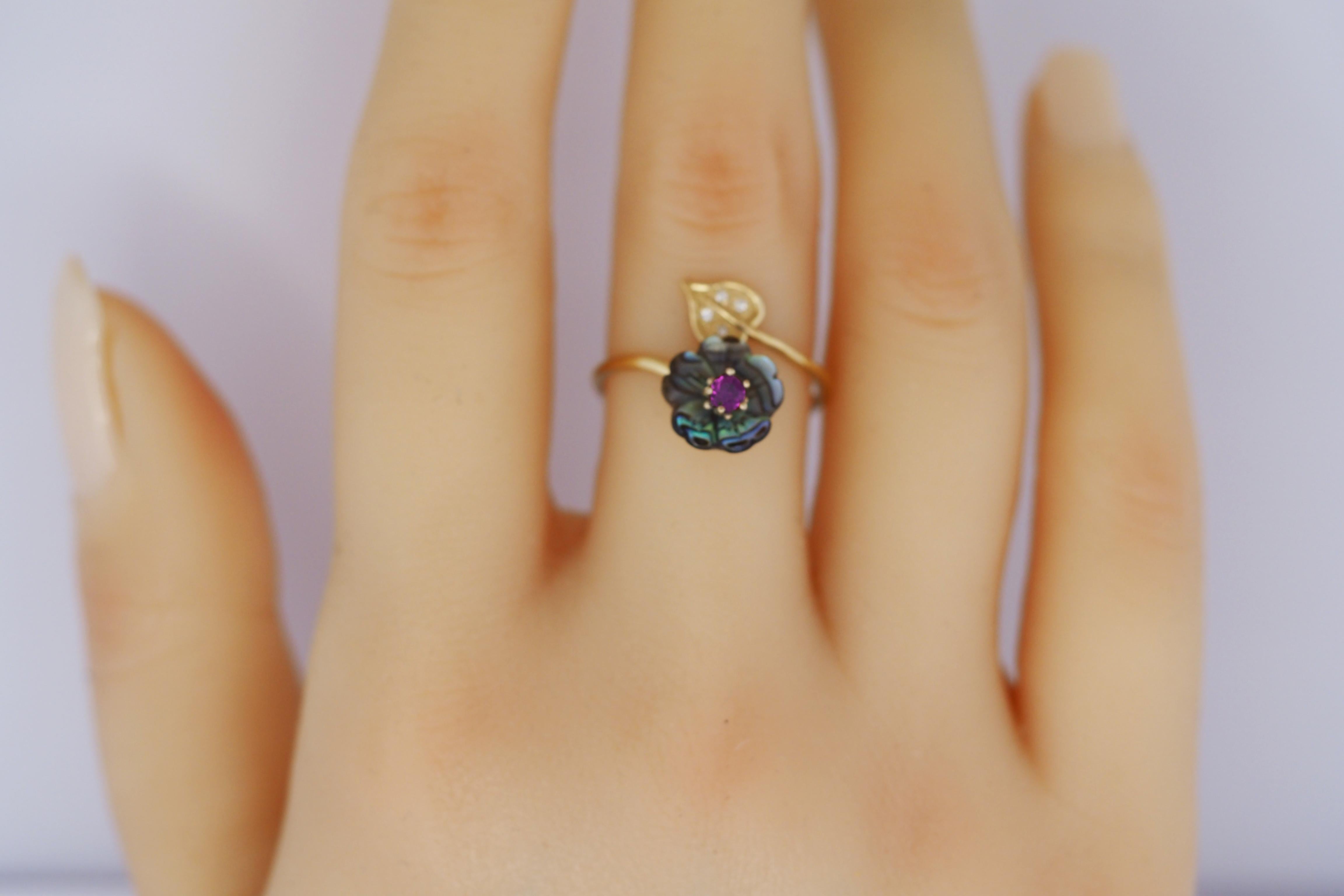 For Sale:  Amethyst gold ring. 5