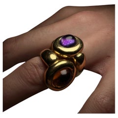 Bague en or avec améthyste