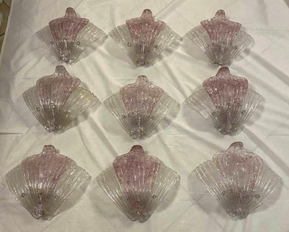 Amethyst and Clear Graniglia Sconce, 9 Available For Sale 4