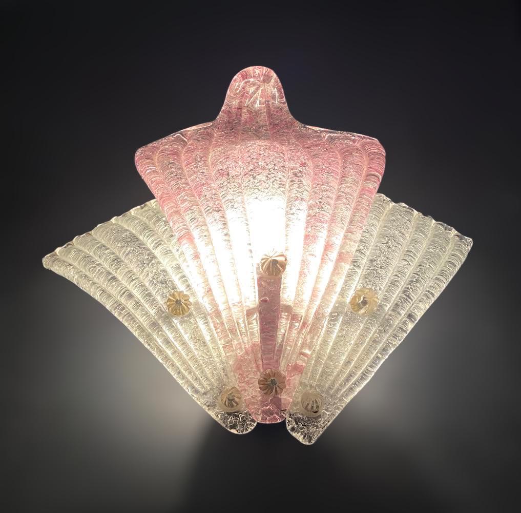 Italian Amethyst and Clear Graniglia Sconce, 9 Available For Sale