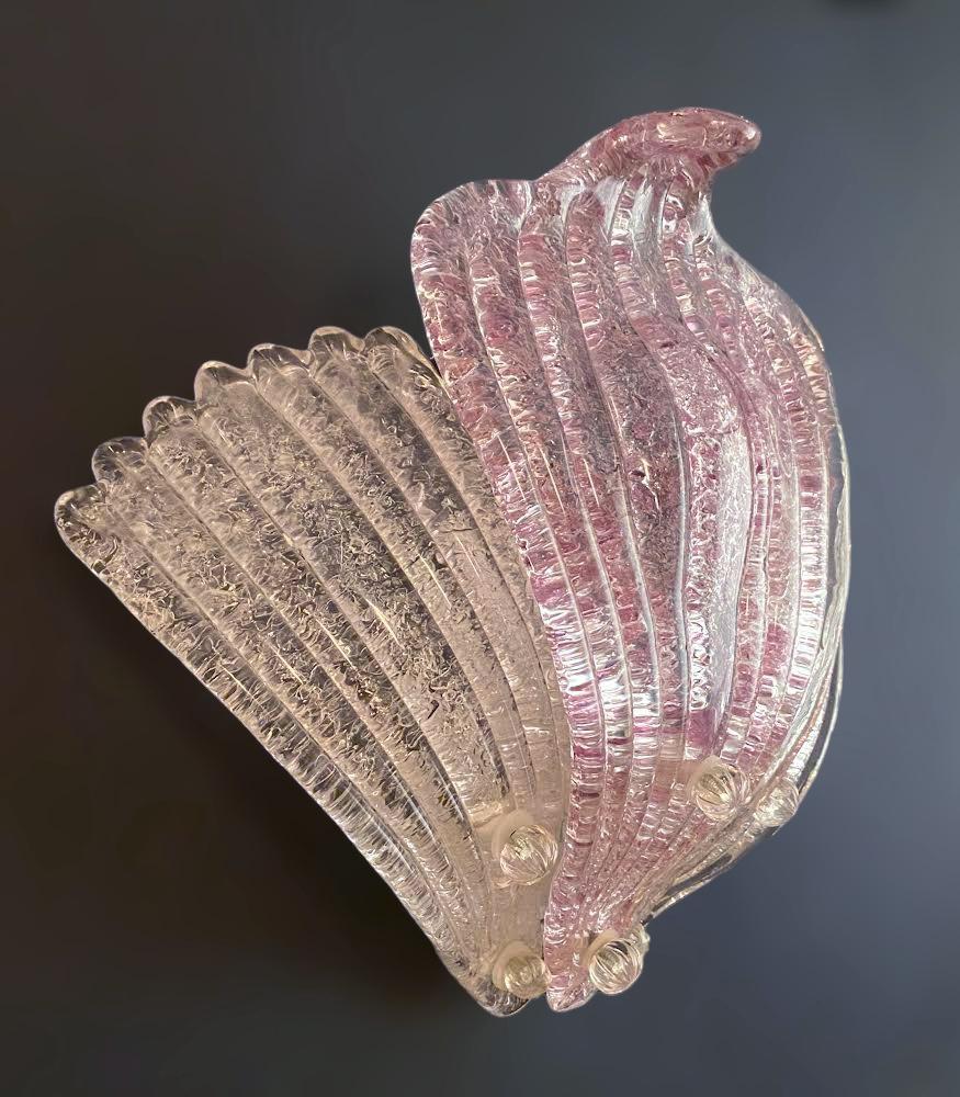 Amethyst and Clear Graniglia Sconce, 9 Available In Good Condition For Sale In Los Angeles, CA