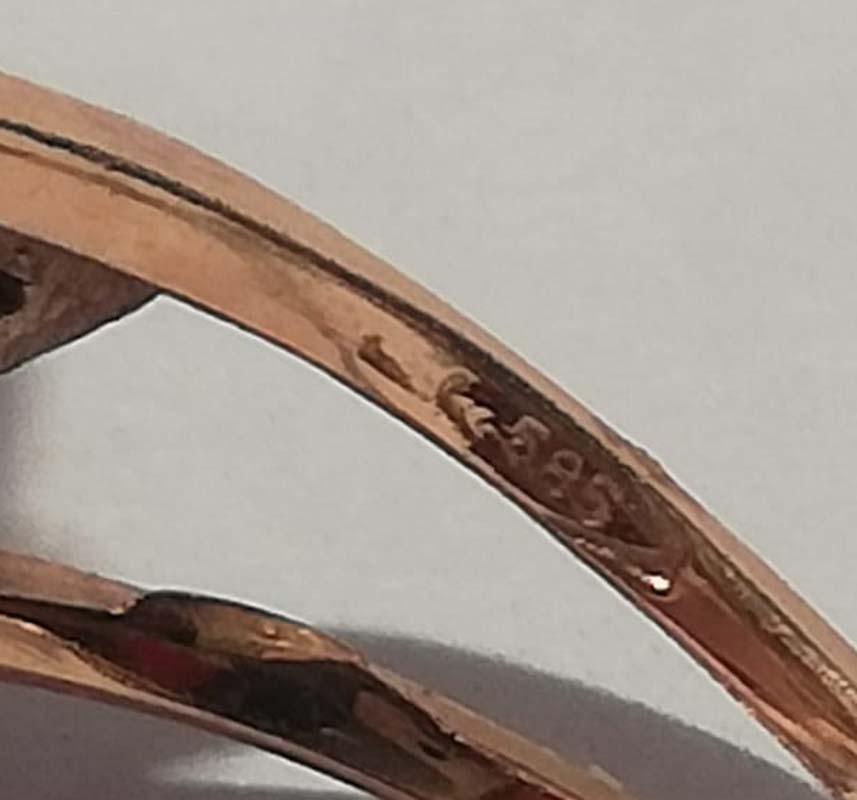 Anello in ametista, agata verde, diamanti, oro rosa 14 carati e argento. in vendita 1