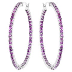 Amethyst-Ohrringe 2.98 Karat Sterling Silber