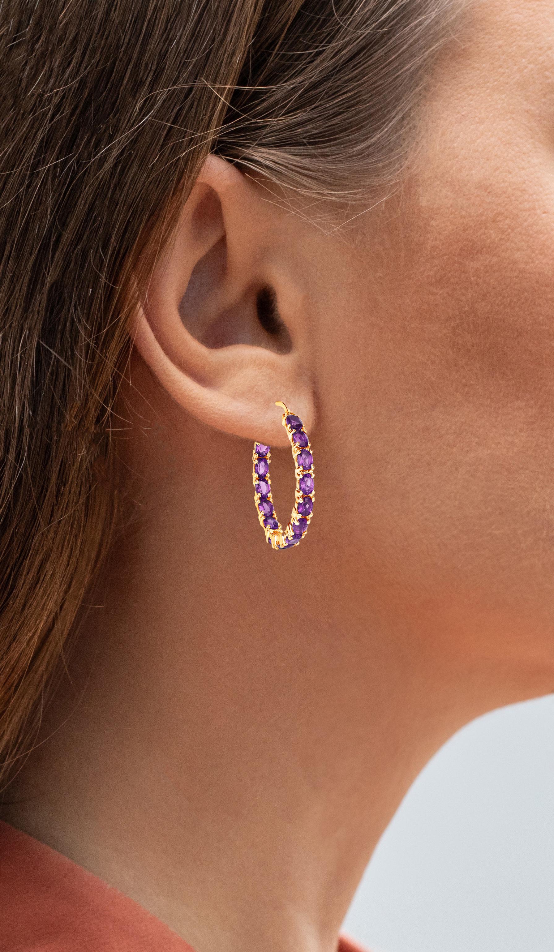 It comes with the Gemological Appraisal by GIA GG/AJP
All Gemstones are Natural
30 Amethysts = 4.80 Carats
Metal: 14K Yellow Gold Plated Sterling Silver
Dimensions: 30 x 3.6 mm