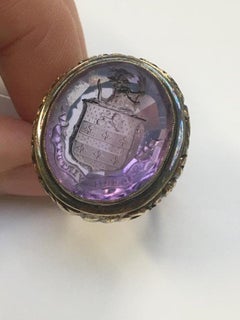 Amethyst Intaglio Ring