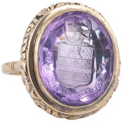Amethyst Intaglio Ring