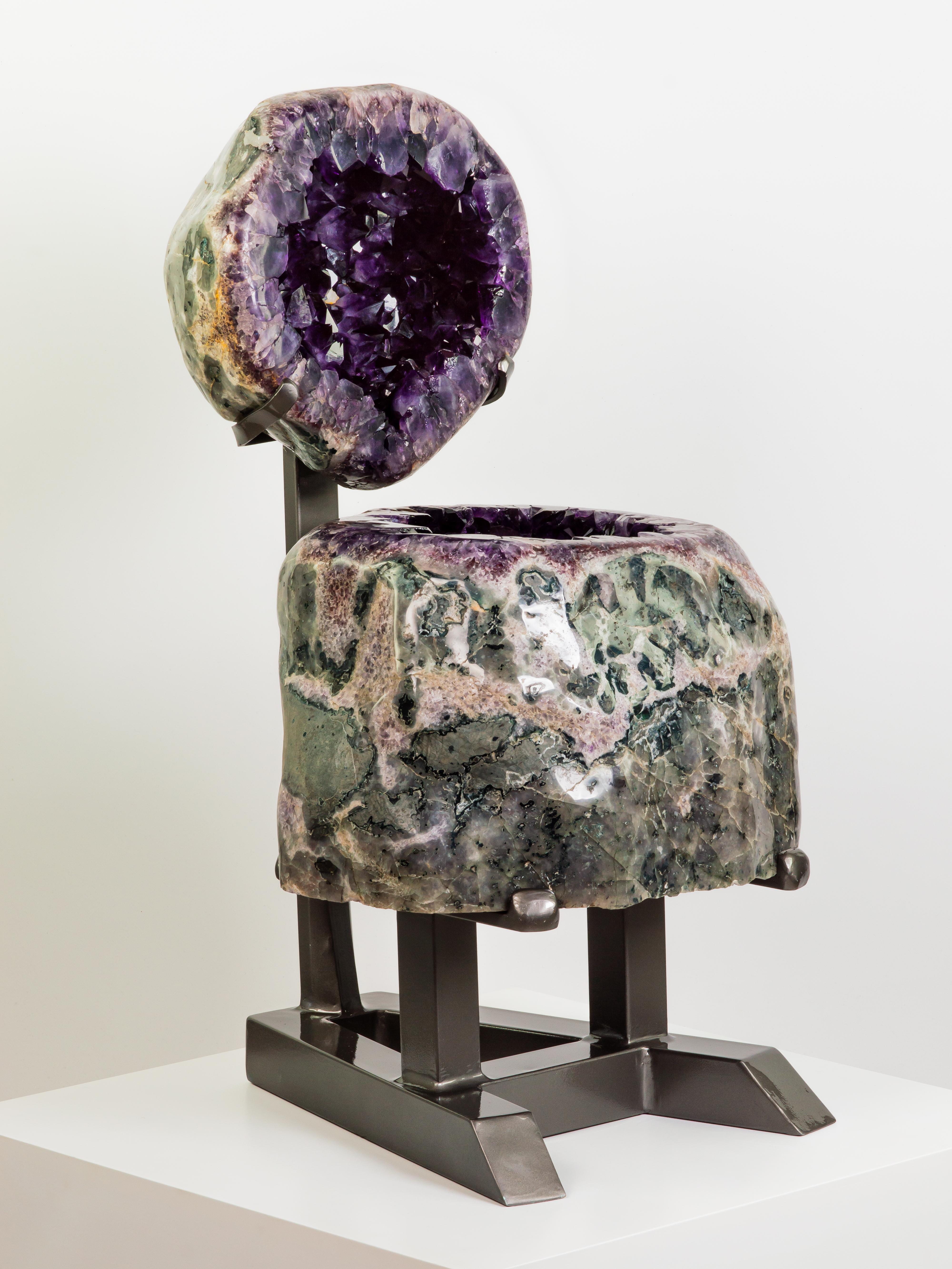 Agate Amethyst “Jewellery Box” Formation For Sale
