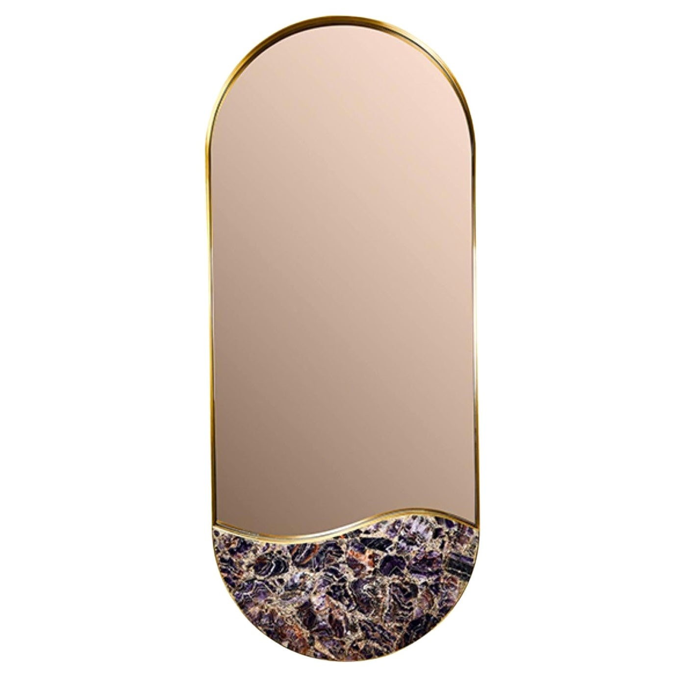 Amethyst Kura Mirror by Marble Balloon For Sale