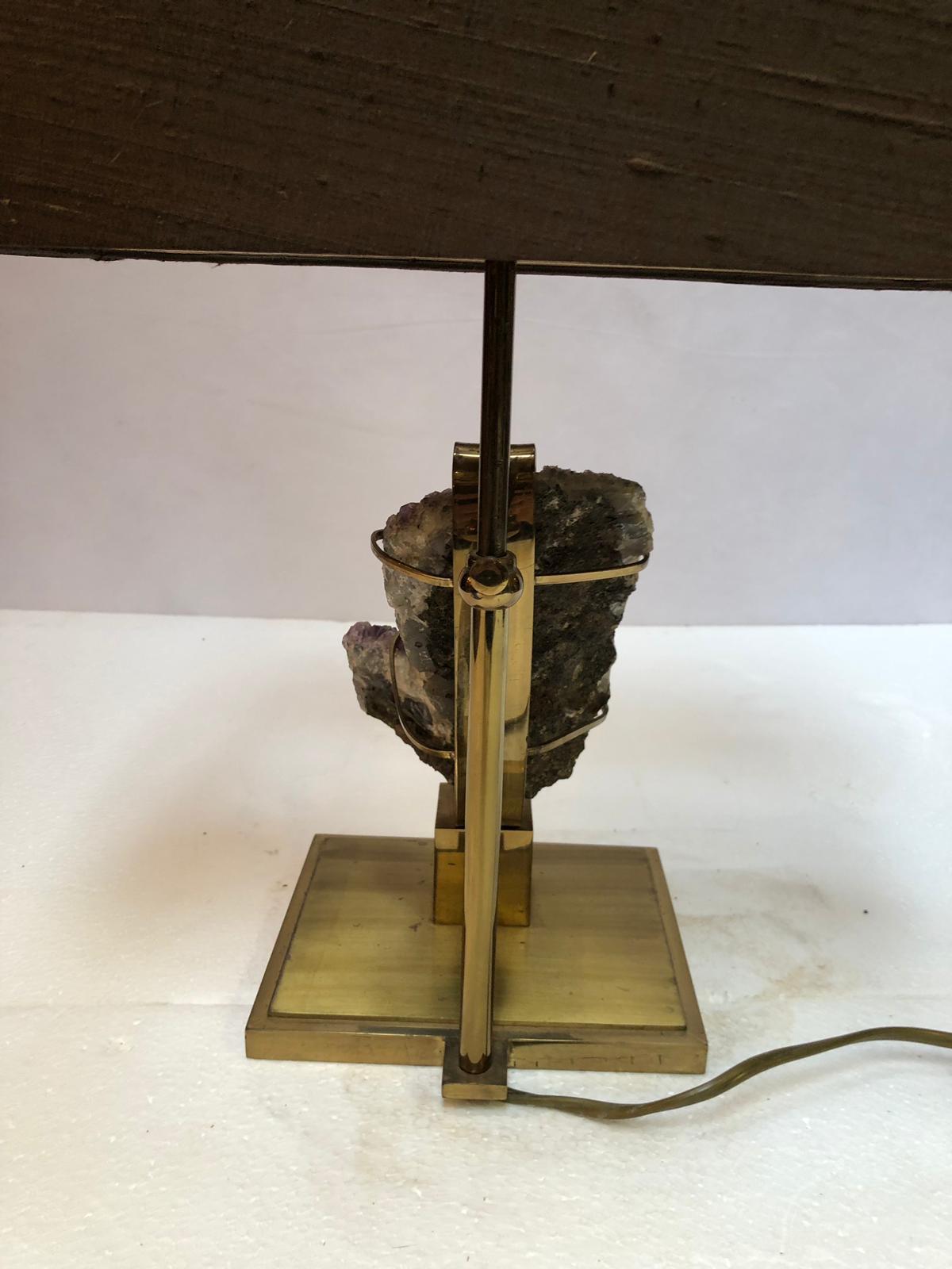 Amethyst Lamp, Color Gold, 1970 In Good Condition For Sale In Brussels, BE