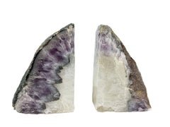 Amethyst Large Bookends, 1970s
