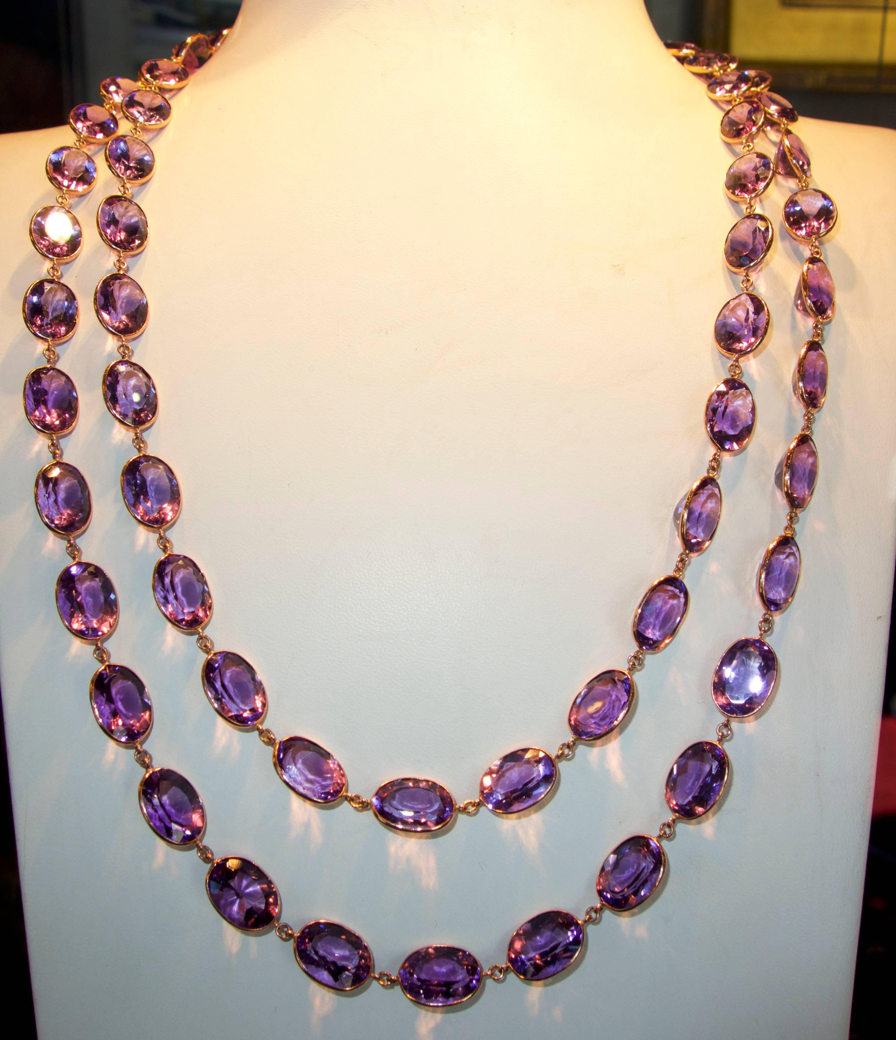 Contemporary Amethyst Long Chain
